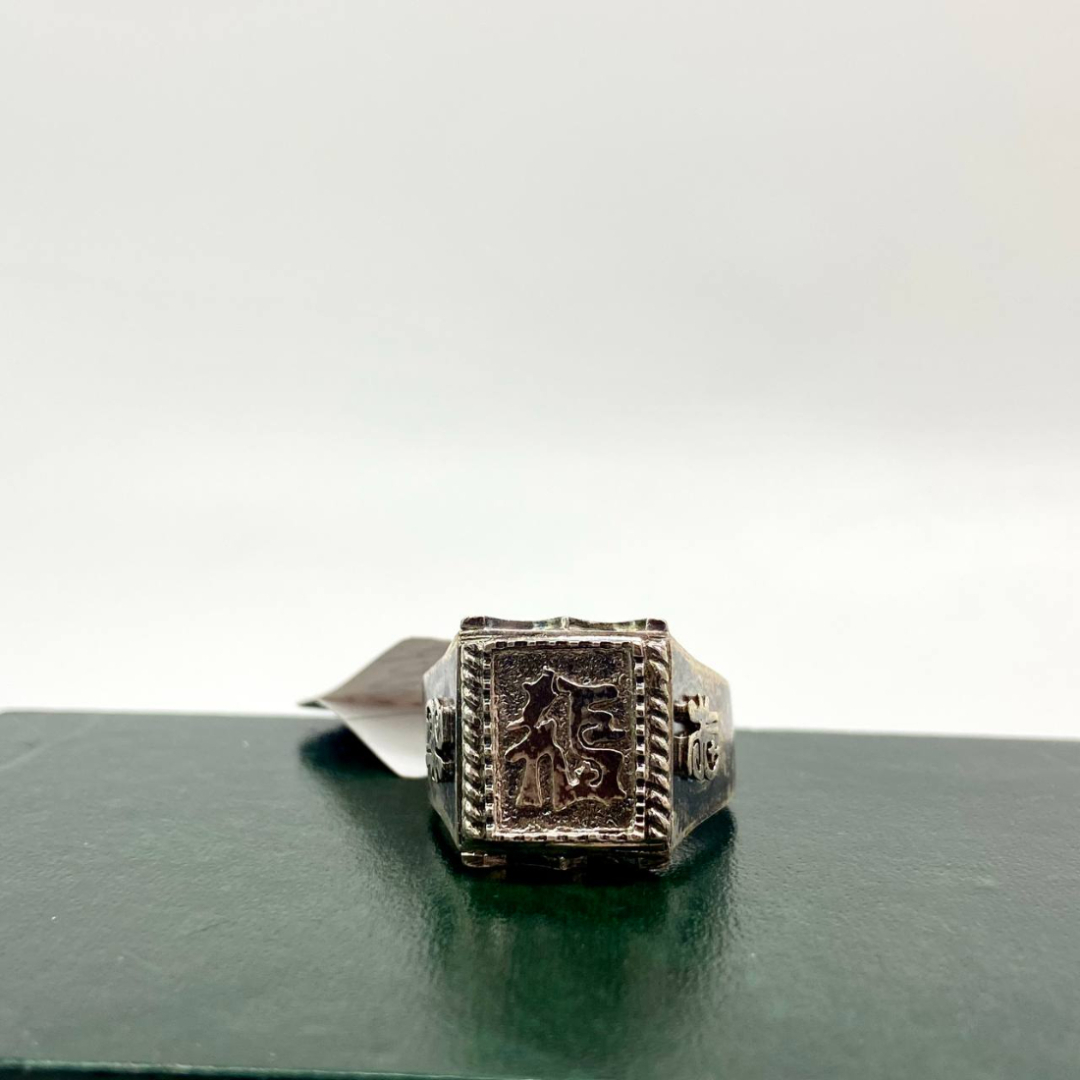 Кольцо печатка, серебро 960пр., вес 9.7г., размер 21. Клеймо. Китай.. Картинка 1